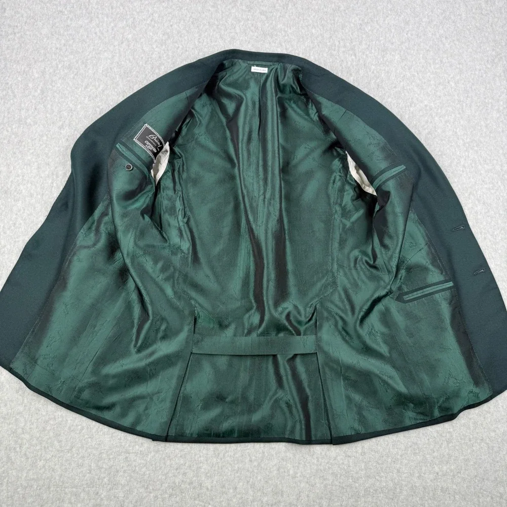 Vintage Brioni Blazer Mens 40 Green 100% Cashmere Cuzzens Sport‎ Coat Italy